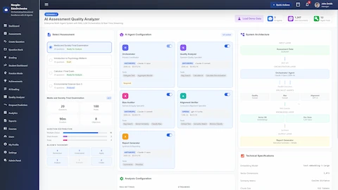 Enterprise AI-Powered Assessment Quality Assurance & Bias Detection System interface